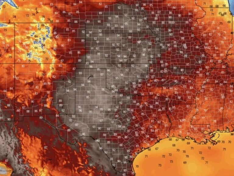 Texas Oklahoma Kansas Nebraska Missouri Arkansas Heatwave Brings Widespread 90s and Dangerous Early Season Summer Like Temperatures Across Central United States