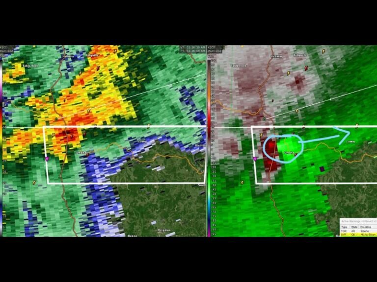 Tornado Warning Issued Near Omaha, Arkansas as Rotating Supercell Moves East Along Highway 14