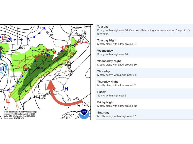 April 2026: Record-Breaking Heat Dome Targets Georgia and the Southeast With Low 90s by Wednesday and Potentially the Earliest 90°F Ever Recorded in the Region