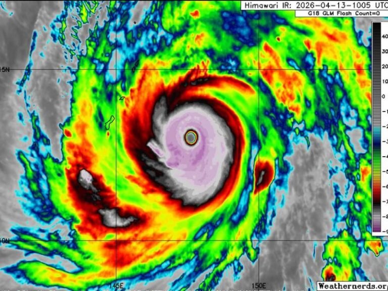 Category 5 Super Typhoon Sinlaku Barreling Toward Saipan and Tinian With 175 MPH Winds as Guam Braces for Tropical Storm Conditions Through Wednesday