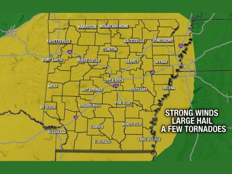 Damaging Winds, Large Hail, and Tornadoes Likely Statewide Across Arkansas Friday in Multi-Round Severe Weather Event From Morning Through Evening