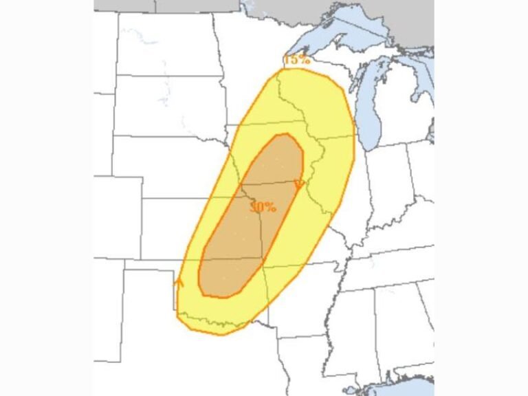 Friday's Severe Weather Threat Is No Joke — A 30% Tornado Probability Already Looming Over Illinois, Missouri, and Kansas