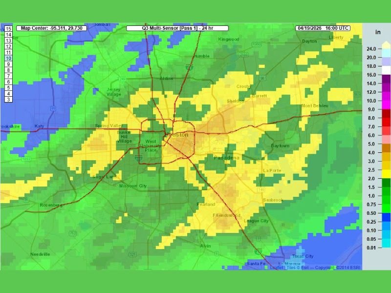 Heavy Weekend Rainfall Soaks Houston Metro With Ongoing Rain Chances Through Midweek Before Warm and Humid Weekend Returns