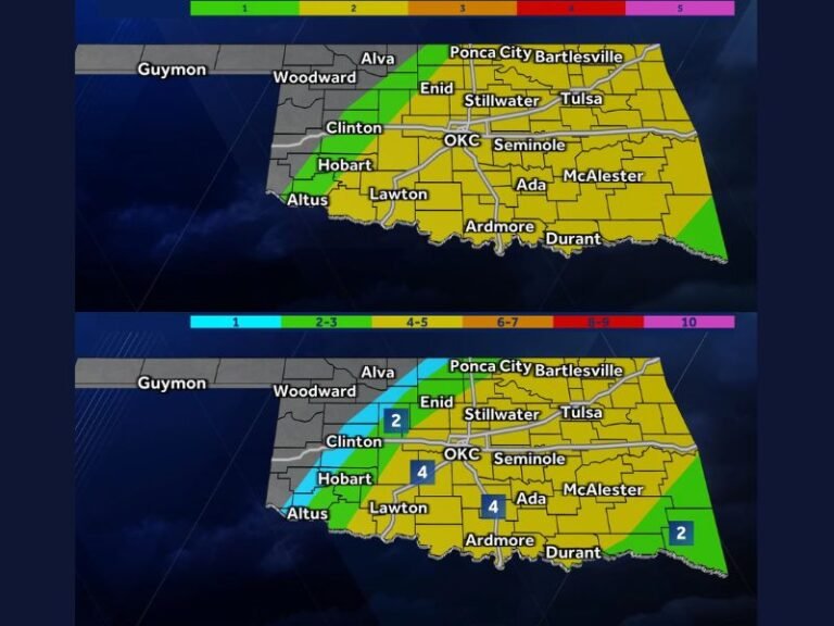 Oklahoma Including OKC Faces Severe Storm Risk Wednesday 2–6 PM With 2-Inch Hail, Low Tornado Threat, and Storms Clearing East After 6 PM