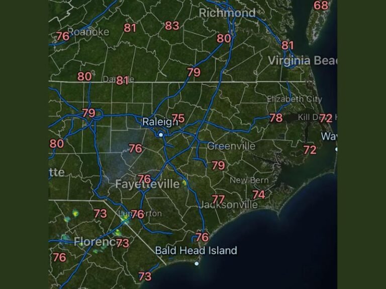 Tonight Through Sunday: Mostly Quiet Across North Carolina Before Scattered Storms Return With Cold Front and Gusty Wind Risk