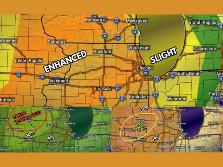 Tornadoes, Baseball-Size Hail, and 70 MPH Winds Threatening Rockford, Galena, and Stateline Region This Afternoon With All Modes of Severe Weather Possible 4-9 PM