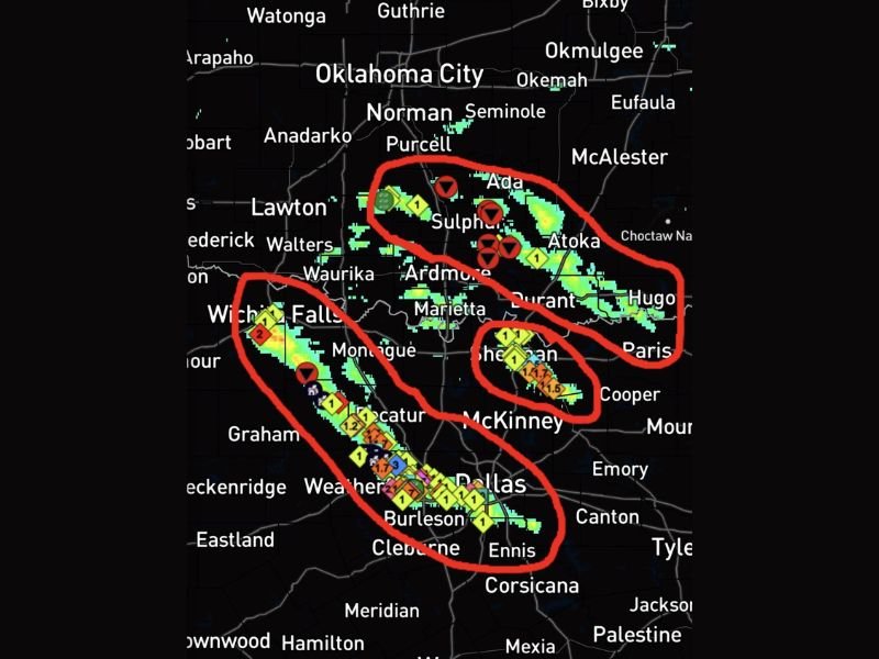 Two Fatalities Reported After Deadly Supercell Brings Baseball-Size Hail, 90 MPH Winds, and Tornadoes From Wichita Falls to Dallas