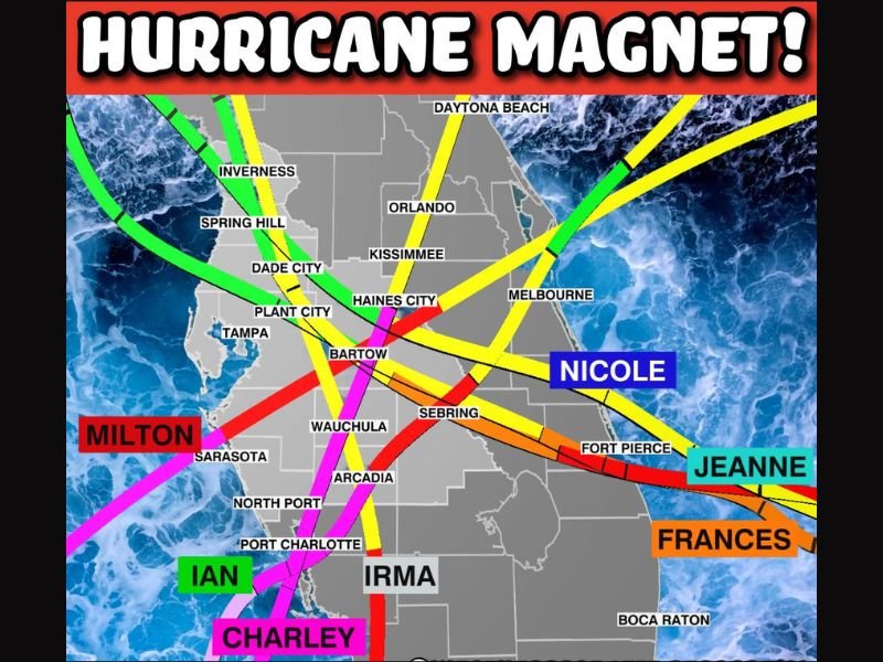 Central Florida Revealed as a Hurricane Magnet With Multiple Major Storms Tracking Through the Same Corridor Since 2004 as Hurricane Season Begins in 3 Days