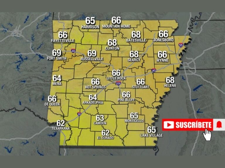 Fall-Like Temperatures and Widespread 60s Highs Settle Across Arkansas Including Little Rock, Fort Smith, and Fayetteville This Friday
