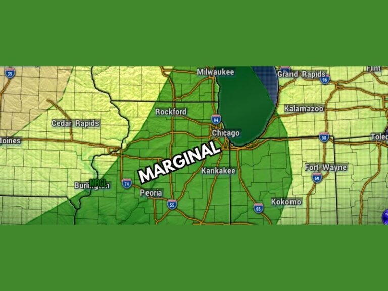 Hail and Gusty Winds Possible Across Illinois Stateline Including Rockford Chicago and Kankakee Under Marginal Risk Tuesday Into Tuesday Night