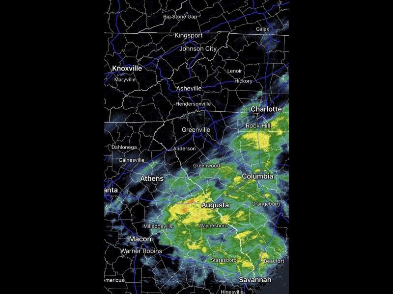 Heavy Rain Missing Most of the Upstate as Low Pressure Tracks Further South Leaving Charlotte, Asheville, and Greenville With Only Drizzle and Spotty Showers Through Midday
