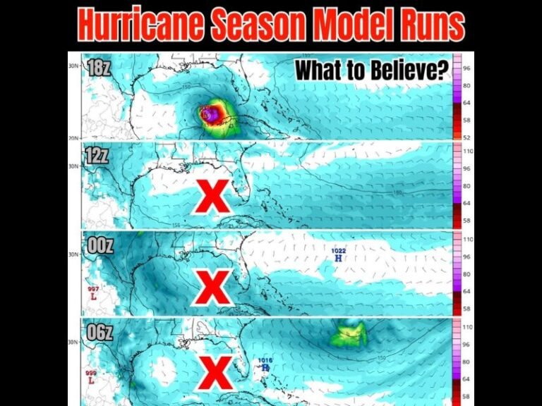 Hurricane Season Model Runs Showing Conflicting Signals With Only One of Four GFS Runs Showing Storm Development as 2026 Atlantic Season Approaches June 1st
