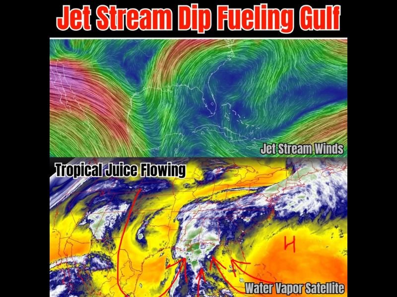 Jet Stream Dip Funneling Tropical Moisture Into the Gulf Coast and Southeast With Pattern Sliding East Through the Week and Small Atlantic Development Window Possible Next Week
