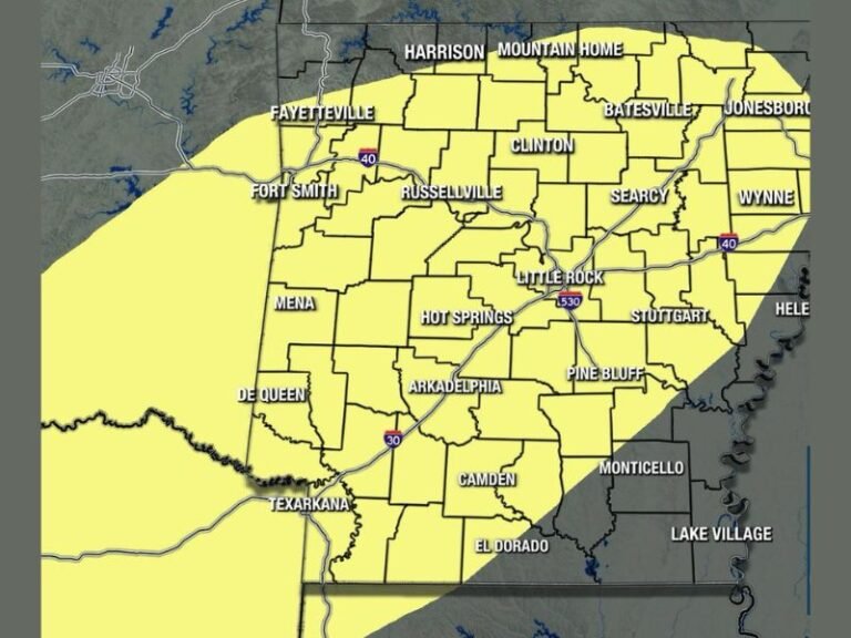 Large Hail, Damaging Winds and Tornadoes Targeting Most of Arkansas Including Little Rock, Fort Smith, and Jonesboro Tuesday With Threat Lingering Into Wednesday Morning
