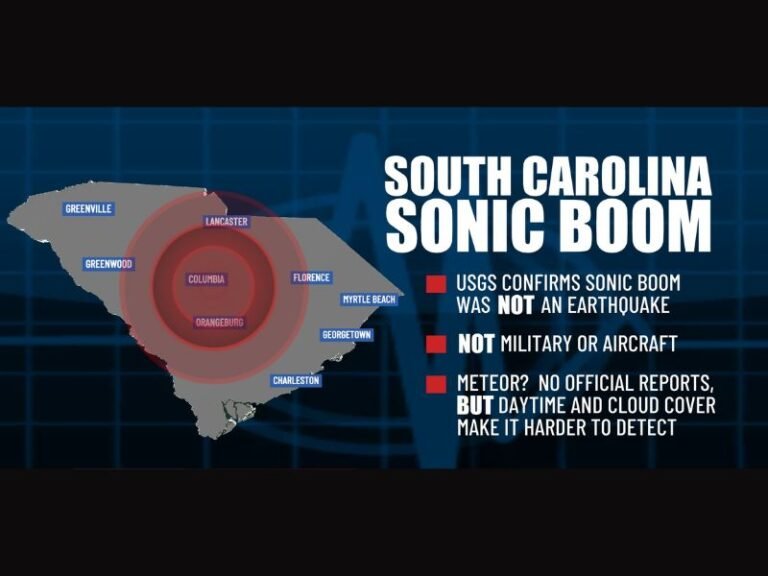 Mysterious Sonic Boom Shaking South Carolina Including Columbia, Orangeburg, and Charleston Rules Out Earthquake and Military With Meteor Theory Leading the Investigation