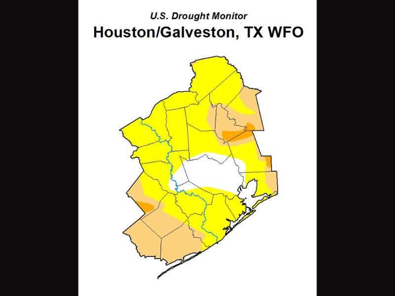 Recent Rainfall Virtually Eliminates Drought Across the Houston and Galveston Region for the First Time Since September With D2 to D4 Conditions Dropping Dramatically