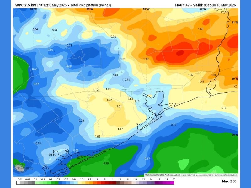 Scattered Storms and Rainfall Return to Houston and Southeast Texas Friday Into Saturday With Locally Higher Totals Before Hotter Sunny Sunday