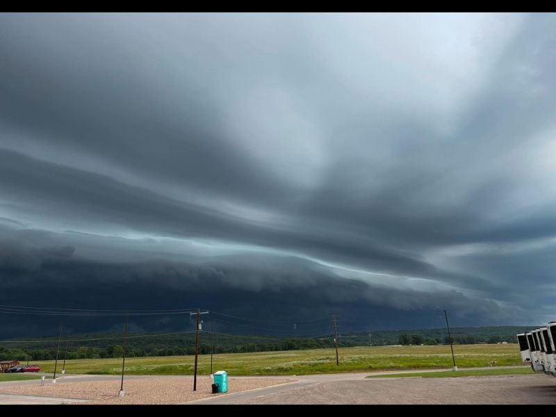 Ominous Storm System Rolling Into Western Arkansas Including Mulberry and Surrounding Communities With Rain and Storms Favored Tuesday Morning
