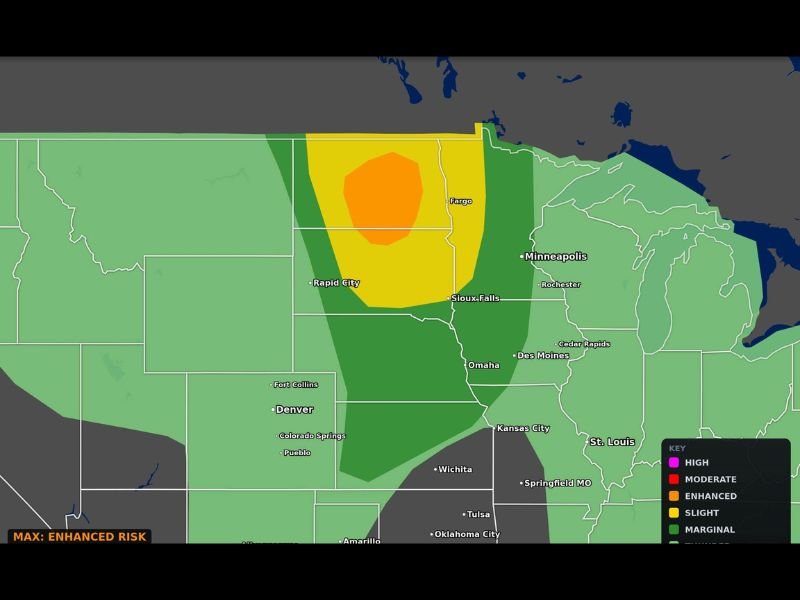 Significant Tornadoes and All-Hazards Severe Threat Targeting the Dakotas and Western Minnesota Including Fargo Sioux Falls and Rapid City Tuesday June 9th