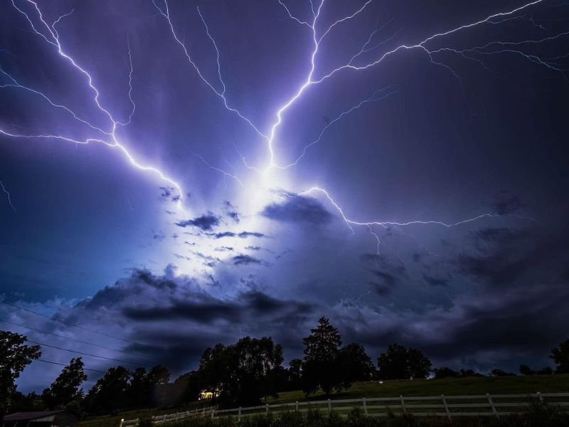 Stunning Lightning Display Captured Over Fort Smith as Significant Storm Activity Lights Up Northwest and Western Arkansas Overnight