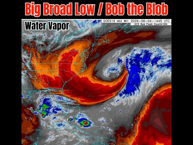 Two Features to Watch as Non-Developing East Coast Low Departs and Gulf Moisture Blob Brings Heavy Rain Threat to the Upper Gulf Coast Through the Weekend